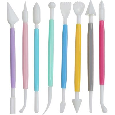 Fondant Tools, 8 Pcs Cake Decorating Tools Icing Sugar Clay Tools Sculpting Cake Fondant Tools, 8 Pcs Cake Decorating Tools Icing Sugar Clay Tools Sculpting Cake