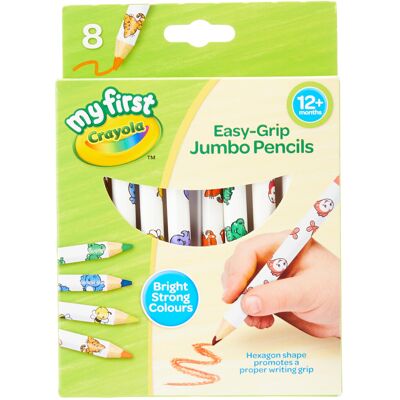 CRAYOLA MyFirst Jumbo Colouring Pencils - Assorted Colours (Pack of 8) Easy-Gr CRAYOLA MyFirst Jumbo Colouring Pencils - Assorted Colours (Pack of 8) Easy-Gr