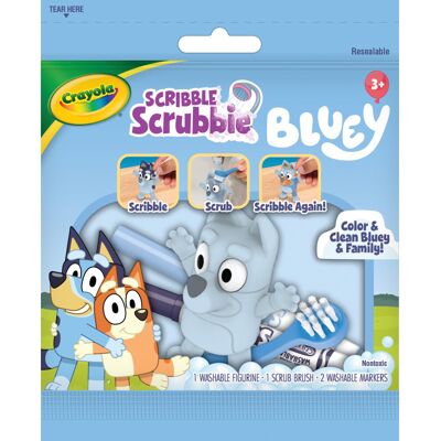 Crayola Bluey Scribble Scrubbies (1ct), Colorable Bluey Toy Figurines for Toddle Crayola Bluey Scribble Scrubbies (1ct), Colorable Bluey Toy Figurines for Toddle