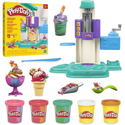 Play-Doh Rainbow Swirl Ice Cream Playset for Toddlers, Non-Toxic Modelling Compo Play-Doh Rainbow Swirl Ice Cream Playset for Toddlers, Non-Toxic Modelling Compo