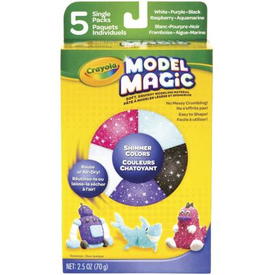 Crayola Model Magic, Modeling Clay Alternative, 5 Shimmer Colors, 2.5 oz Crayola Model Magic, Modeling Clay Alternative, 5 Shimmer Colors, 2.5 oz