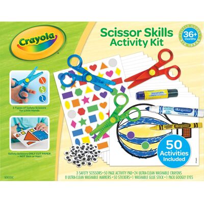 Crayola Toddler Scissor Skills Activity Kit (3ct), Safety Scissors and Craft Sup Crayola Toddler Scissor Skills Activity Kit (3ct), Safety Scissors and Craft Sup