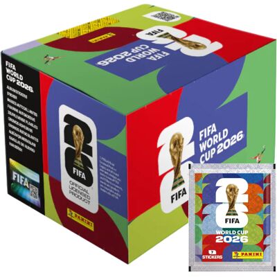 Panini FIFA World Cup 2026 Sticker 50-Packets Booster Pack, Multicolor Panini FIFA World Cup 2026 Sticker 50-Packets Booster Pack, Multicolor