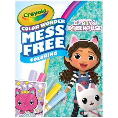 CRAYOLA Color Wonder - Gabby's Dollhouse Mess-Free Colouring Book (Includes 18 CRAYOLA Color Wonder - Gabby's Dollhouse Mess-Free Colouring Book (Includes 18