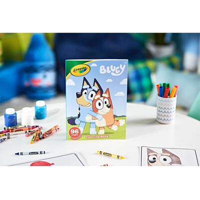 CRAYOLA Colouring Book - Bluey 96 Pages of Bluey Colouring Fun Sticker Sheet CRAYOLA Colouring Book - Bluey 96 Pages of Bluey Colouring Fun Sticker Sheet