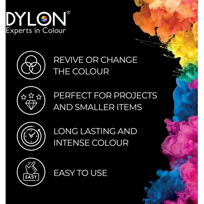 DYLON Hand Dye, Fabric Dye Sachet for Clothes, Soft Furnishings and Projects, 50 DYLON Hand Dye, Fabric Dye Sachet for Clothes, Soft Furnishings and Projects, 50