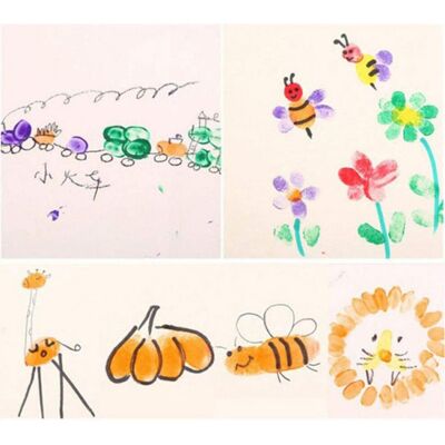 Unbranded 4 PCS Ink Pads Washable Paints Stamp Pads 6 Colors Stamps Partner for Kids Scra Unbranded 4 PCS Ink Pads Washable Paints Stamp Pads 6 Colors Stamps Partner for Kids Scra