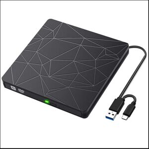 Tlily External DVD CD Drive External CD-ROM Burner DVD CD-ROM Dual Interface Type-C US Tlily External DVD CD Drive External CD-ROM Burner DVD CD-ROM Dual Interface Type-C US