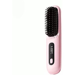 XYLFLY (Pink) Numoya Portable Straightener Brush-GoBrush PRO, Rechargeable Mini Straigh XYLFLY (Pink) Numoya Portable Straightener Brush-GoBrush PRO, Rechargeable Mini Straigh