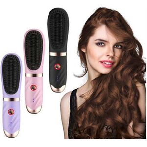 Unbranded (plug in use, purple) Mini Rechargeable Hair Straightener Comb Both Straightener Unbranded (plug in use, purple) Mini Rechargeable Hair Straightener Comb Both Straightener