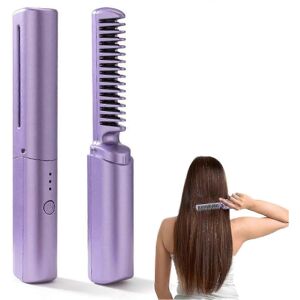 Unbranded Mini cordless hair straightener, 2-in-1 rechargeable brush and curler, portable Unbranded Mini cordless hair straightener, 2-in-1 rechargeable brush and curler, portable