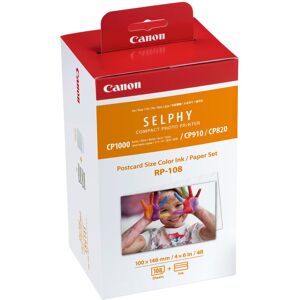 Canon RP-108 Color Ink/Paper Set Compatible with Selphy CP910/CP820/CP1200/CP13 Canon RP-108 Color Ink/Paper Set Compatible with Selphy CP910/CP820/CP1200/CP13