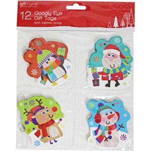 Anker 12 Pack Googly Eye Christmas Character Gift Tags Penguin Santa Snowman Reindeer Anker 12 Pack Googly Eye Christmas Character Gift Tags Penguin Santa Snowman Reindeer