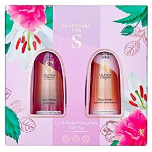 Sanctuary Spa Gift Set, Lily and Rose Gift For Women, Birthday, Christmas, Vegan and Cruelty F Sanctuary Spa Gift Set, Lily and Rose Gift For Women, Birthday, Christmas, Vegan and Cruelty F