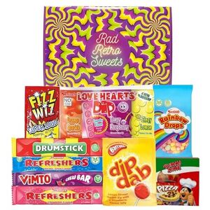 Rad Retro Sweets Sweets. Retro Sweets Hamper Gift Box. Present for Christmas, Stocking Filler, Ha Rad Retro Sweets Sweets. Retro Sweets Hamper Gift Box. Present for Christmas, Stocking Filler, Ha