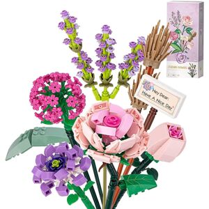 JUTTAUTO Mini Rose Flower Bouquet Building Sets, Artificial Flowers, Set for Adults, DIY JUTTAUTO Mini Rose Flower Bouquet Building Sets, Artificial Flowers, Set for Adults, DIY