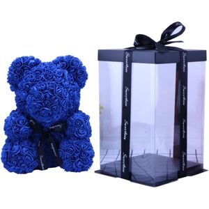Unbranded (blue) 25cm Artificial Rose Teddy Bear Flower With Gift Box For Valentines Hot Unbranded (blue) 25cm Artificial Rose Teddy Bear Flower With Gift Box For Valentines Hot