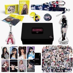Unbranded (Lisa) Kpop Black And Pinked Gift Box Jennie Jisoo Lisa Rose Photocards Stickers Unbranded (Lisa) Kpop Black And Pinked Gift Box Jennie Jisoo Lisa Rose Photocards Stickers