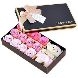 Kricely (Pink, One size) 12 Scented Rose Flower Bath Soap Gift Box with Doll for Birthda Kricely (Pink, One size) 12 Scented Rose Flower Bath Soap Gift Box with Doll for Birthda