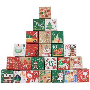 Unbranded (As show, One size) 24pcs Christmas Gift Box Christmas Advent Calendar Candy Box Unbranded (As show, One size) 24pcs Christmas Gift Box Christmas Advent Calendar Candy Box