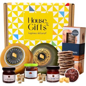 House of Gifts Cheese Hamper Gift Set Including Smoked Cheeder English Chedder 200g Truck House of Gifts Cheese Hamper Gift Set Including Smoked Cheeder English Chedder 200g Truck