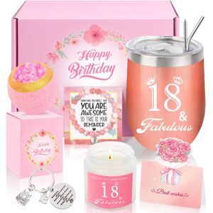 WITCOLOR 18th Birthday Gifts for Girls, Happy 18th Birthday Basket Gifts Box for Best Fri WITCOLOR 18th Birthday Gifts for Girls, Happy 18th Birthday Basket Gifts Box for Best Fri