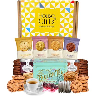 GOOFIIE. Store Afternoon Tea Hamper Gift Set Includes British Buttery Biscuits Traditional Engl GOOFIIE. Store Afternoon Tea Hamper Gift Set Includes British Buttery Biscuits Traditional Engl