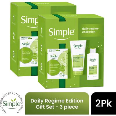 (Pack of 2) SIMPLE Daily Regime Edition Gift Set 3 piece, Choose your pack 1,2,3 (Pack of 2) SIMPLE Daily Regime Edition Gift Set 3 piece, Choose your pack 1,2,3