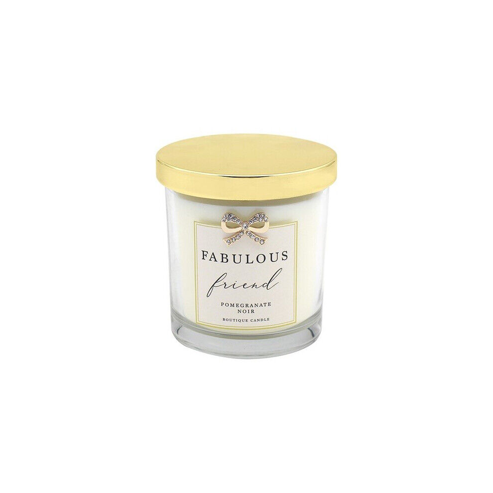 The Leonardo Collection Boutique Jar Candle with Encrusted Bow Embellishment - Friend
