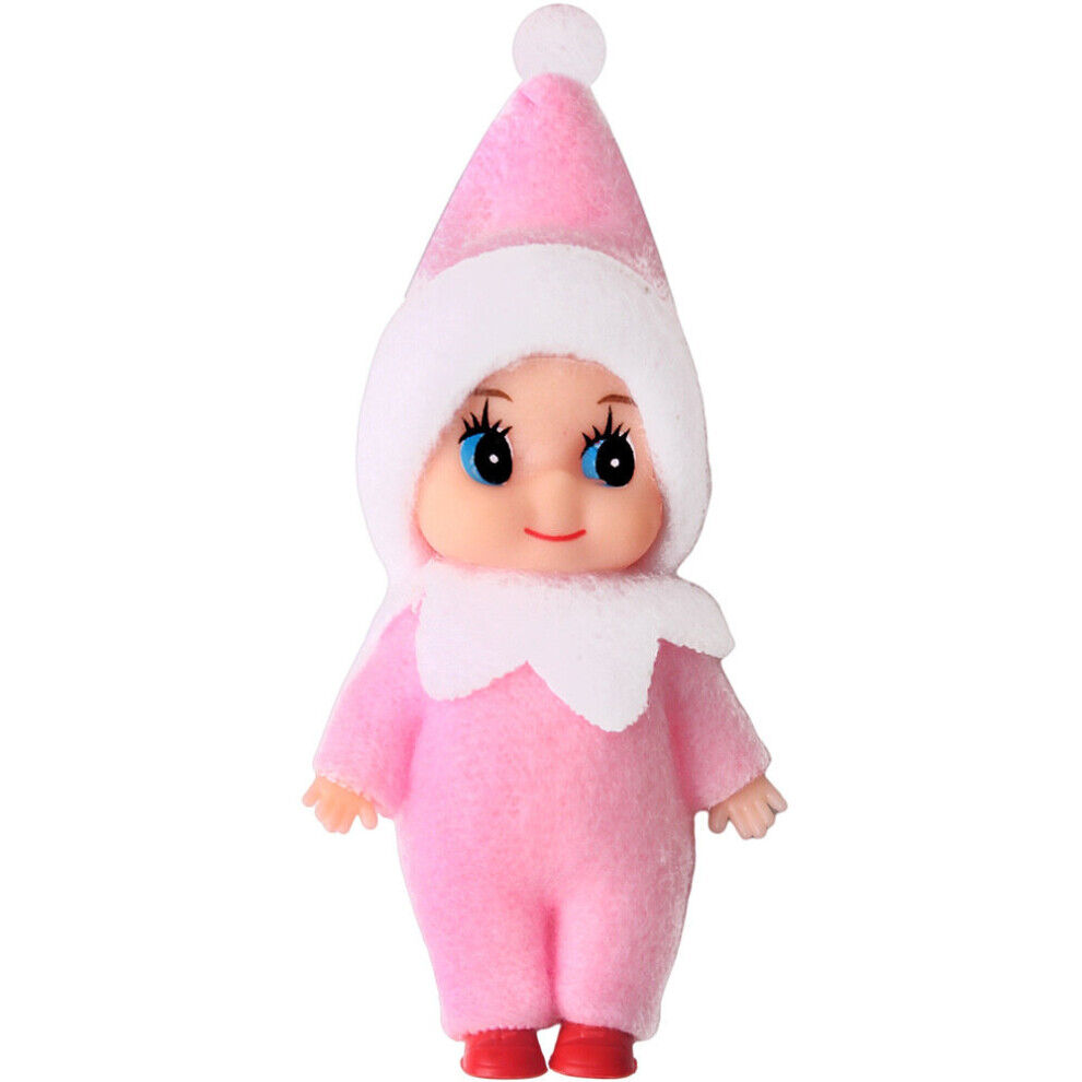 Unbranded (Pink) Christmas Tree Elf Doll Home Ornaments Kids Baby On The Shelf Elf Toys Xm