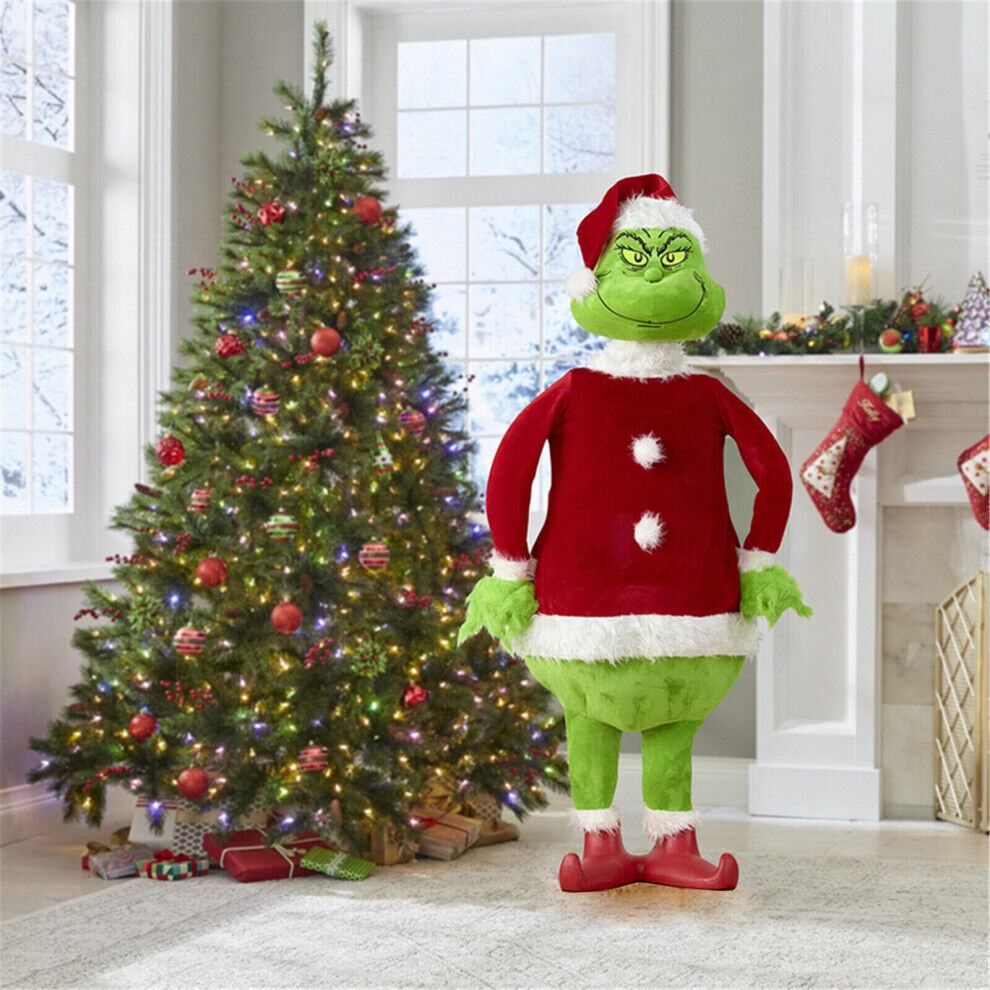 MDSRJONE Christmas Grinch Elf Doll Tree Decor Halloween Xmas Party Ornament The Lifelike