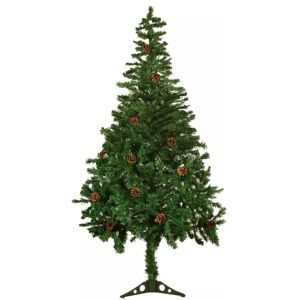 vidaXL Frosted Christmas Tree with Pinecones 150cm Holiday Xmas Decoration vidaXL Frosted Christmas Tree with Pinecones 150cm Holiday Xmas Decoration