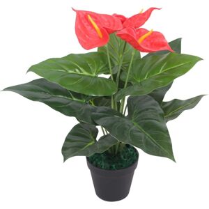 vidaXL Artificial Anthurium 45cm Red Yellow - Artificial Plant vidaXL Artificial Anthurium 45cm Red Yellow - Artificial Plant