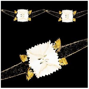 Premier Christmas Foil Ceiling Decoration 20cm 4 Section Full Garland - Gold ivory Ceili Premier Christmas Foil Ceiling Decoration 20cm 4 Section Full Garland - Gold ivory Ceili