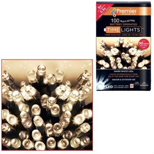 Premier Decorations Battery LED Lights - 100 Warm White Premier Decorations Battery LED Lights - 100 Warm White