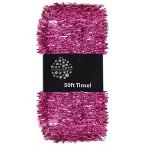 Snow White Christmas Tree 50ft x 3cm Tinsel GREAT VALUE - Pink Snow White Christmas Tree 50ft x 3cm Tinsel GREAT VALUE - Pink