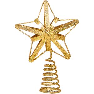Premier Christmas Decoration Tree Topper 13cm Glitter Star - Gold Premier Christmas Decoration Tree Topper 13cm Glitter Star - Gold