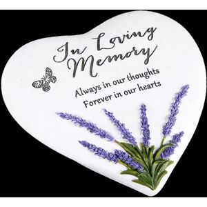 WIDDOP and Co. "Thoughts of You" Lavender Stone Heart Memorial Plaque - In Loving Memory WIDDOP and Co. "Thoughts of You" Lavender Stone Heart Memorial Plaque - In Loving Memory