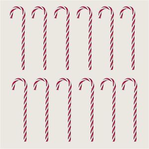 Premier Christmas Tree Decoration - 12 Pack Twisted Candy Canes - 18cm Premier Christmas Tree Decoration - 12 Pack Twisted Candy Canes - 18cm