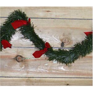 2.7m x 10cm Premier Christmas Green Tinsel with Red Bows Festive Decorative 2.7m x 10cm Premier Christmas Green Tinsel with Red Bows Festive Decorative