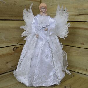 Premier Deluxe 40cm Christmas Tree Fairy / Angel Decoration Ornament - Silver Premier Deluxe 40cm Christmas Tree Fairy / Angel Decoration Ornament - Silver