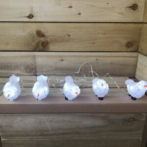 Premier Set Of 5 16cm Indoor/Outdoor Acrylic Birds With Clip White LEDs Premier Set Of 5 16cm Indoor/Outdoor Acrylic Birds With Clip White LEDs