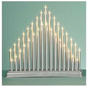 Premier Xmas 33 LED SILVER Modern CANDLE ARCH / CANDLE / bridge Tower Premier Xmas 33 LED SILVER Modern CANDLE ARCH / CANDLE / bridge Tower