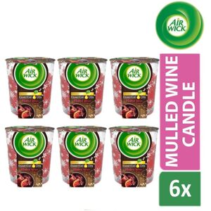 Air Wick 6 x Airwick Candle Air Freshener Candle With Essential Oils Mulled Wine 105g Air Wick 6 x Airwick Candle Air Freshener Candle With Essential Oils Mulled Wine 105g