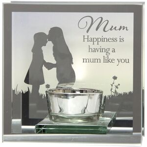 WIDDOP and Co. Mum Mirrored Glass Tealight Holder Plaque by Reflections Sentimental Gift WIDDOP and Co. Mum Mirrored Glass Tealight Holder Plaque by Reflections Sentimental Gift