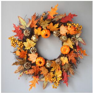 Unbranded 45CM Home Decor Fall Door Pumpkin Wreath Autumn Color Maple Leaf Garland UK Unbranded 45CM Home Decor Fall Door Pumpkin Wreath Autumn Color Maple Leaf Garland UK