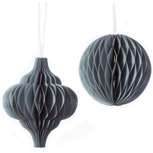 Sass & Belle Grey Christmas Honeycomb Paper Hanging Decoration Sass & Belle Grey Christmas Honeycomb Paper Hanging Decoration