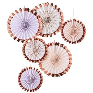 Ginger Ray 6 Rose Gold Foiled Floral Party Fans, Birthday Decorations, Pastel Floral Decor, Ginger Ray 6 Rose Gold Foiled Floral Party Fans, Birthday Decorations, Pastel Floral Decor,