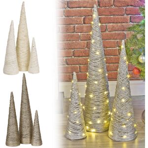 URBN Living (White with Glitter, 40cm) Christmas Tree Cones LED Light Up Decoration URBN Living (White with Glitter, 40cm) Christmas Tree Cones LED Light Up Decoration