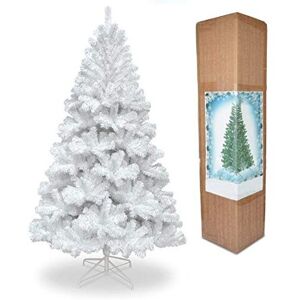 SHATCHI 5ft/1.5m Alaskan Pine Snow White Artificial Christmas Tree 390 Tips with SHATCHI 5ft/1.5m Alaskan Pine Snow White Artificial Christmas Tree 390 Tips with